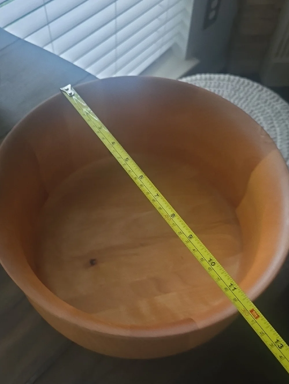 Williams Sonoma light brown wooden decorative bowl
